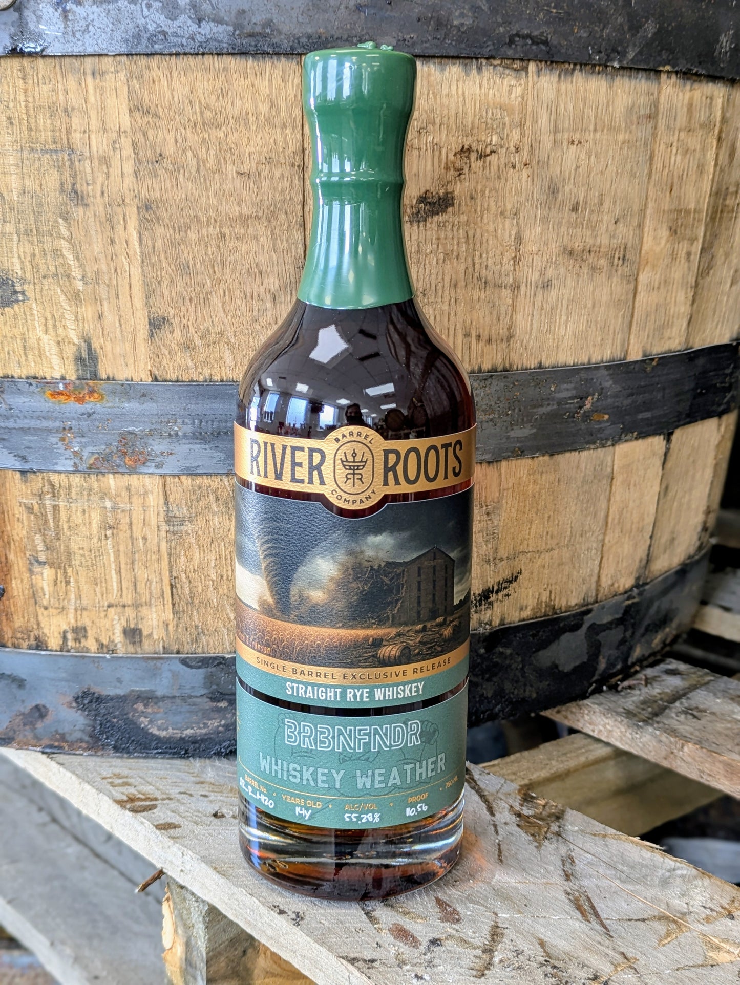 "Whiskey Weather" 14yr 3m 95/5 Rye, by River Roots Barrel Co. BRBNFNDR X Whiskey Weather Collaboration - BRBNFNDR Allotment